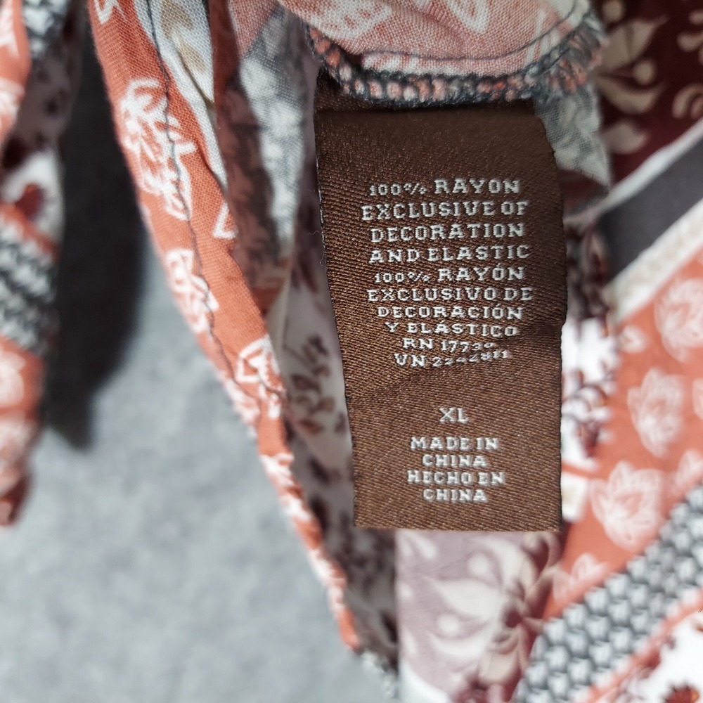 Knox Rose Womens XL Boho Top Festival Chic Boutique Patchwork Statement Style - Picture 12 of 12